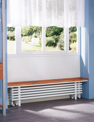 Радиаторы - скамейки, радиаторы - завалинки zehnder bank-radiator